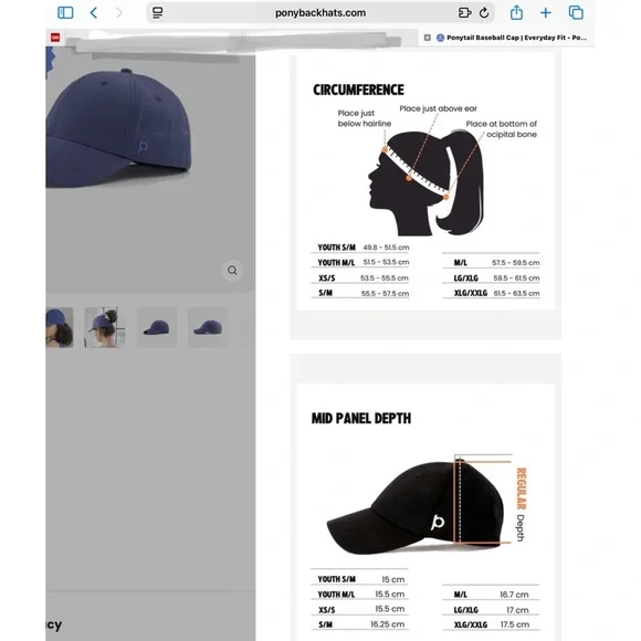 Ponyback Purple Stretch Fit Baseball Cap XS / Small Ponytail Hat - Picture 12 of 12